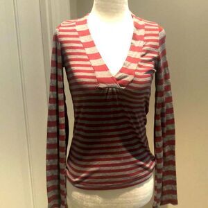 Ella Moss stripe long sleeve top size S